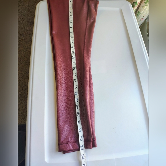 Lululemon wunder train high-rise Tight activewear metallic radiate red merlot - Picture 7 of 17